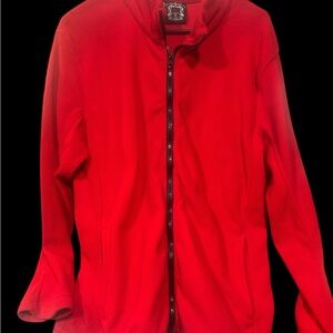 Men's Red Zip-Up Sweater